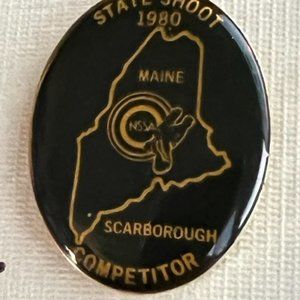Maine State Shootout Competitor Pin, Scarborough, 1980